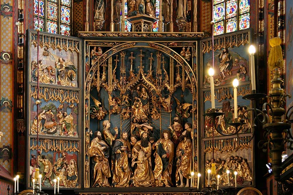 Cracovie Basilique Retable