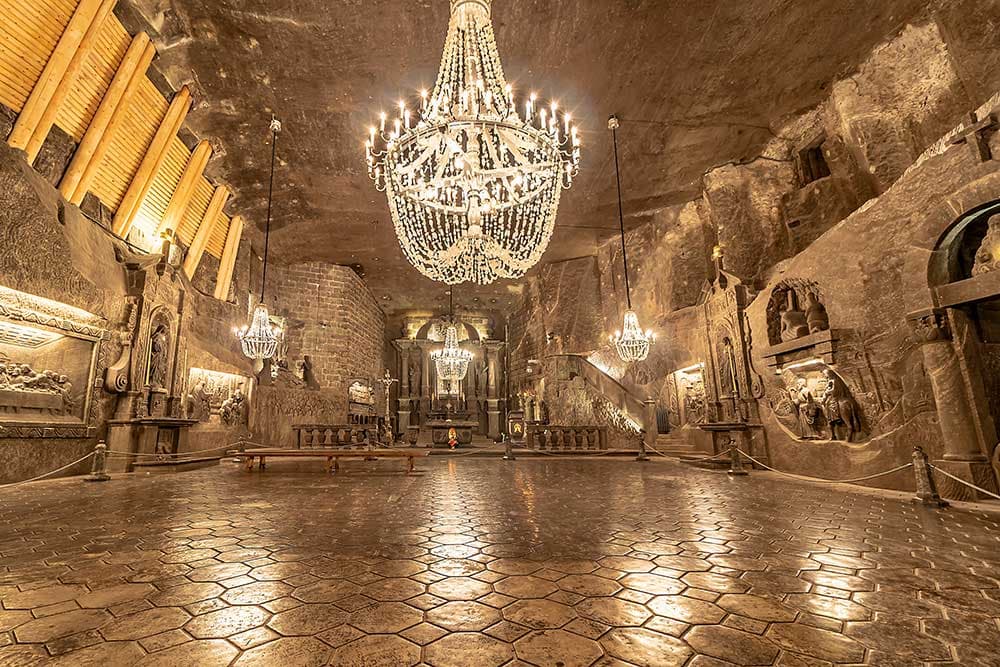 Chapelle Sainte-Cunegônde dans les mines de sel de Wieliczka